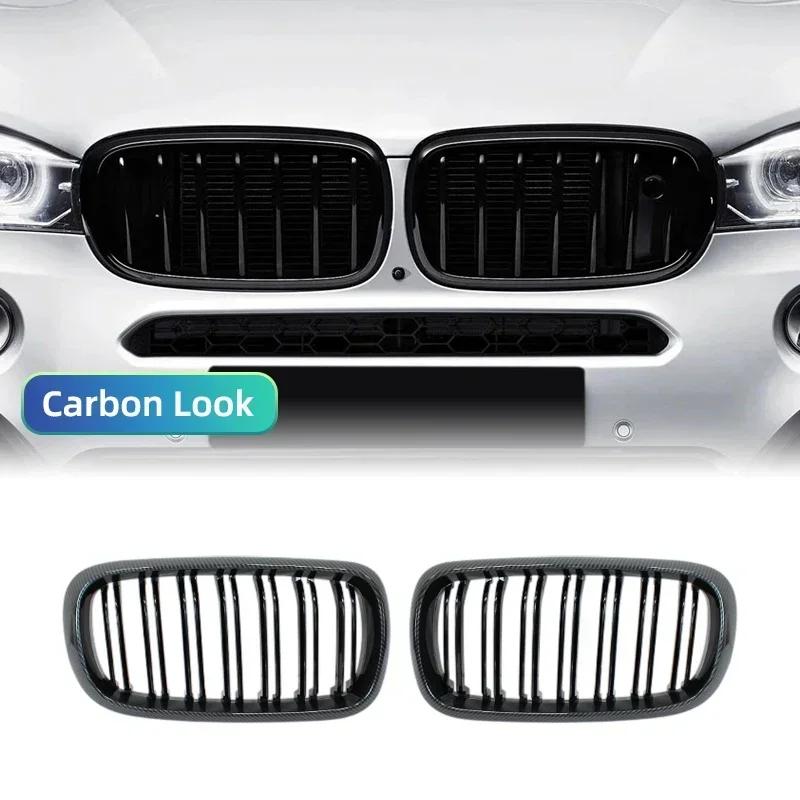 Glossy Black Front Kidney Sport Grill Grille Single Slat For BMW X5 F15 X6 F16 X5M F85 Mesh Replace Racing Grills