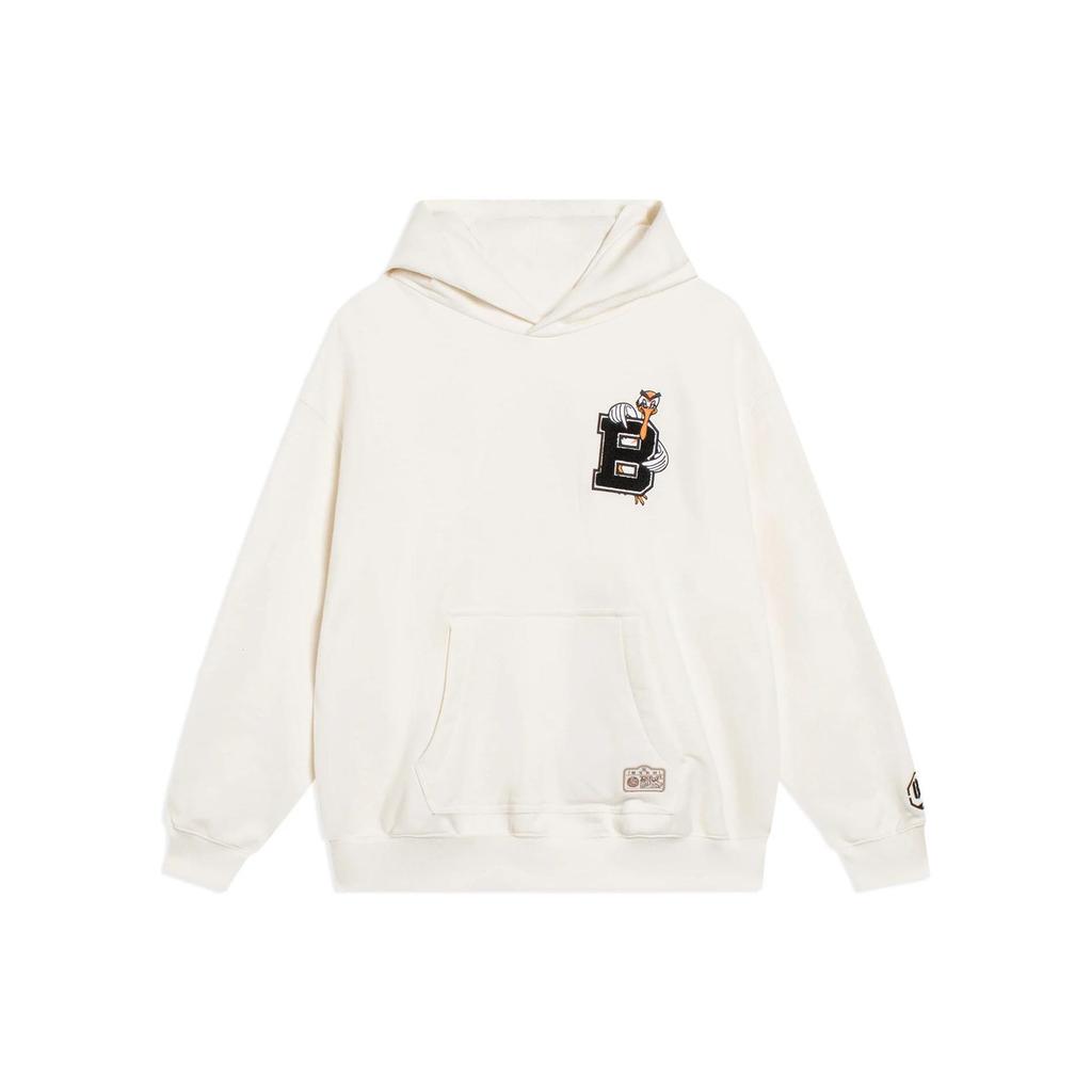 Худи оверсайз с принтом Li Ning Bad Five Letter And Number, унисекс, цвет молочный, AWDSH75-1