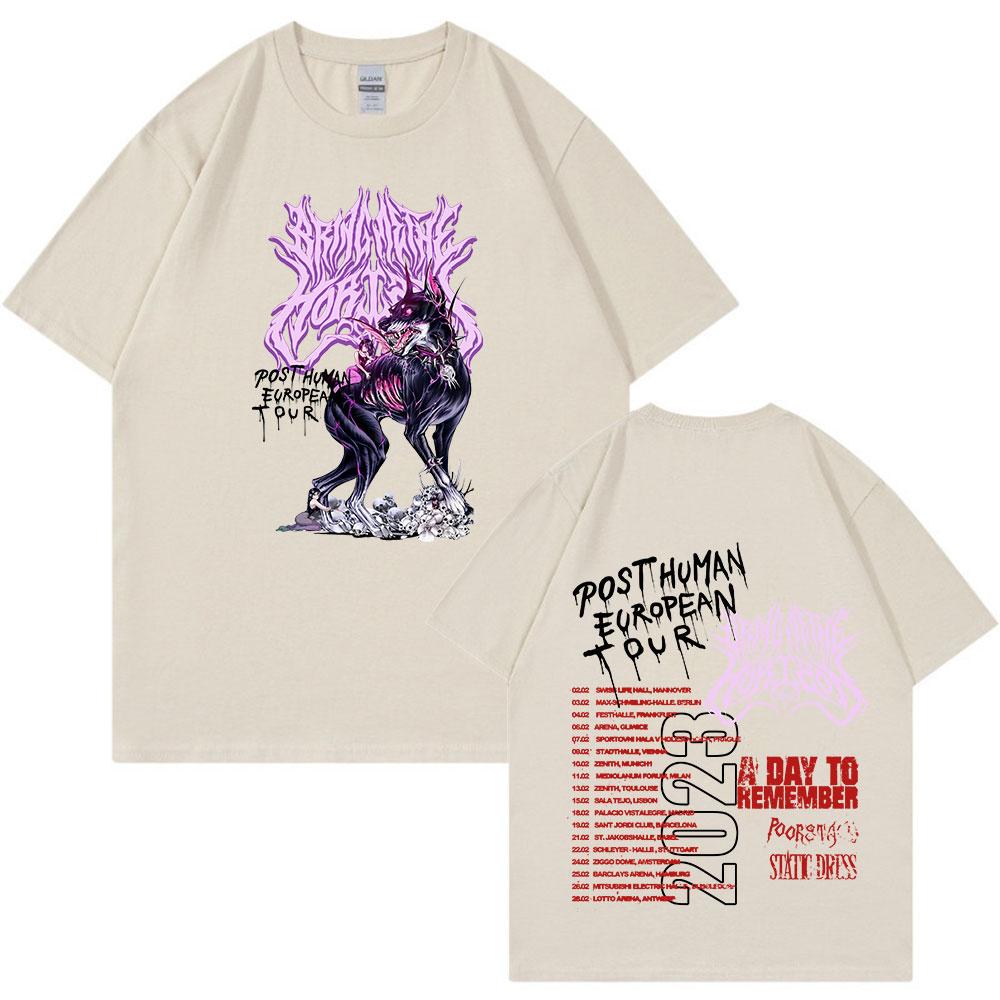 BMTH Группа BringMeTheHorizon Post Human Европейский тур Футболка Мужская Женская Хип-хоп Винтажная Футболка Высокое Качество 100% Хлопок Футболки