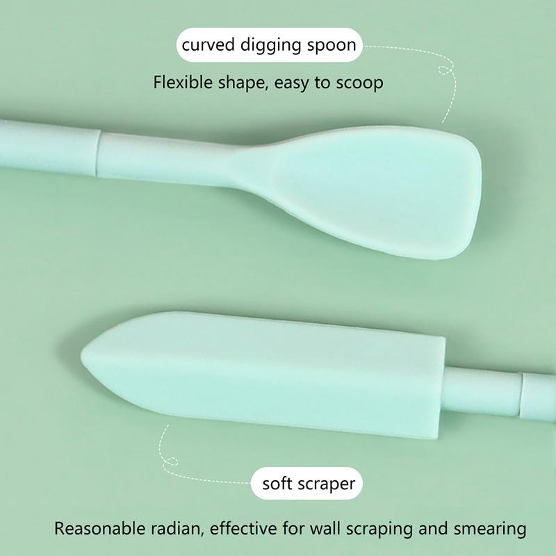 1 шт. силиконовый скребок с двойной головкой, косметический набор скребков для крема, инструменты для макияжа