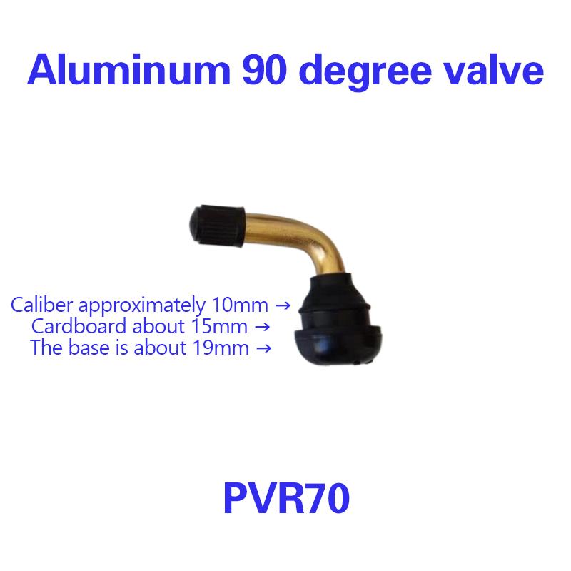2Pcs Tire Valve Stem Pvr70 Pvr60 Pvr50 Pvr40 Bent 45 Degree Angled Snap-In Rubber Base For Scooter Motorcycle Moped Atv