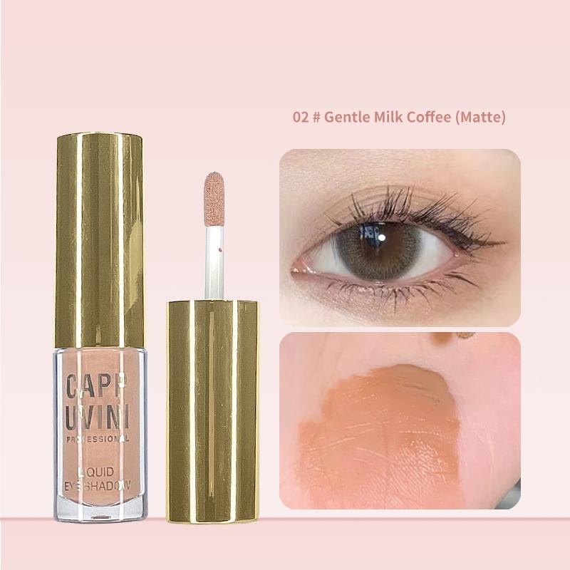 CAPPUVINI 8-цветные жидкие тени для век, стойкий натуральный макияж глаз, подходит для повседневного и праздничного использования