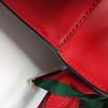 [Pre-Owned] Sylvie Gold Buckle Striped Web Ribbon Bow Wide Shoulder Strap Leather Shoulder Crossbody Handbag Small - Very Good #1XQLJUM