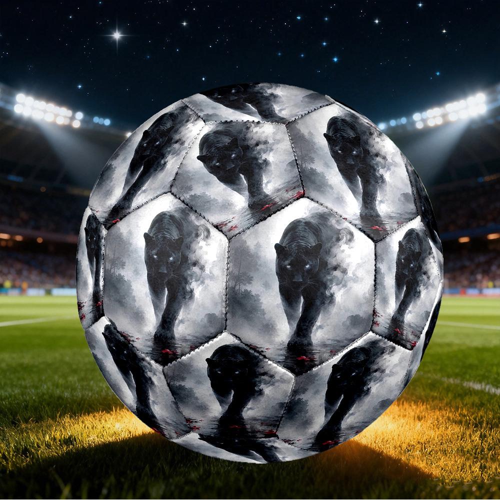 1pc Black Panther Mist Size 5 Soccer Ball Professional Match Training Football Indoor &Outdoor Sports Ball Lightweight Durable c6551