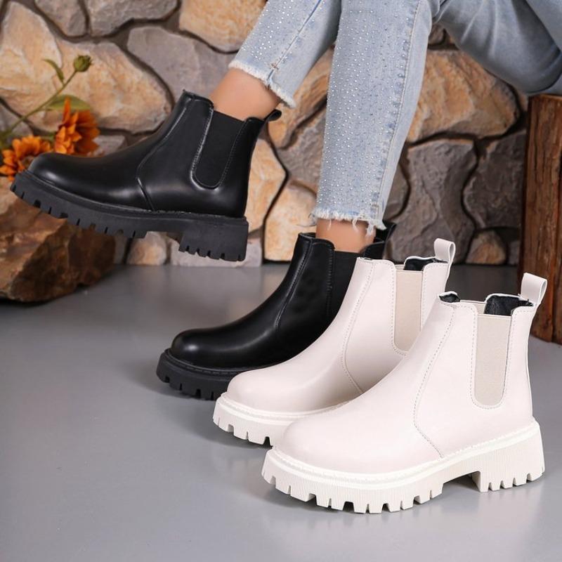 Women Chelsea Boots Thick-soled Winter Comfortable Shoes Women Outdoor Fashion Thick-soled Short Boots Women De Mujer