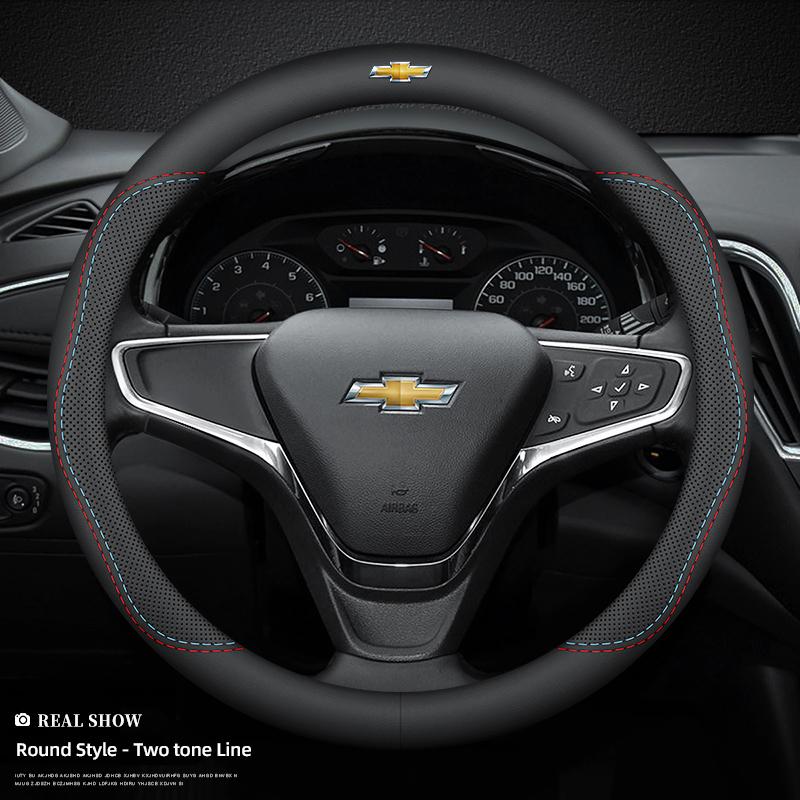38см Наппа Кожа Антискользящая Чехол на Руль Автомобиля Для Chevrolet Spark Captiva Cruze Malibu Equinox Trax Camaro Blazer