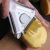 Овощечистка из нержавеющей стали с лезвием, терка для картофеля, инструмент с эргономичной ручкой, легкий переключатель, кухонная терка для фруктов и овощей