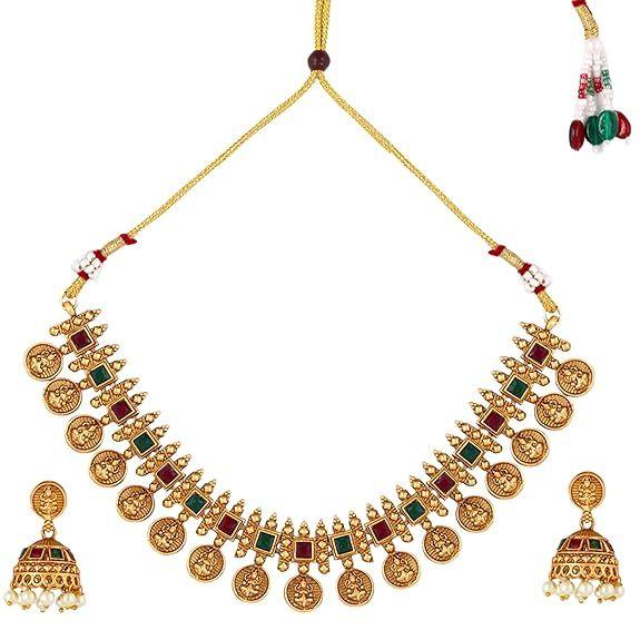 Fashion Frill Necklace Set For Women | Pearls jewellery set for Women