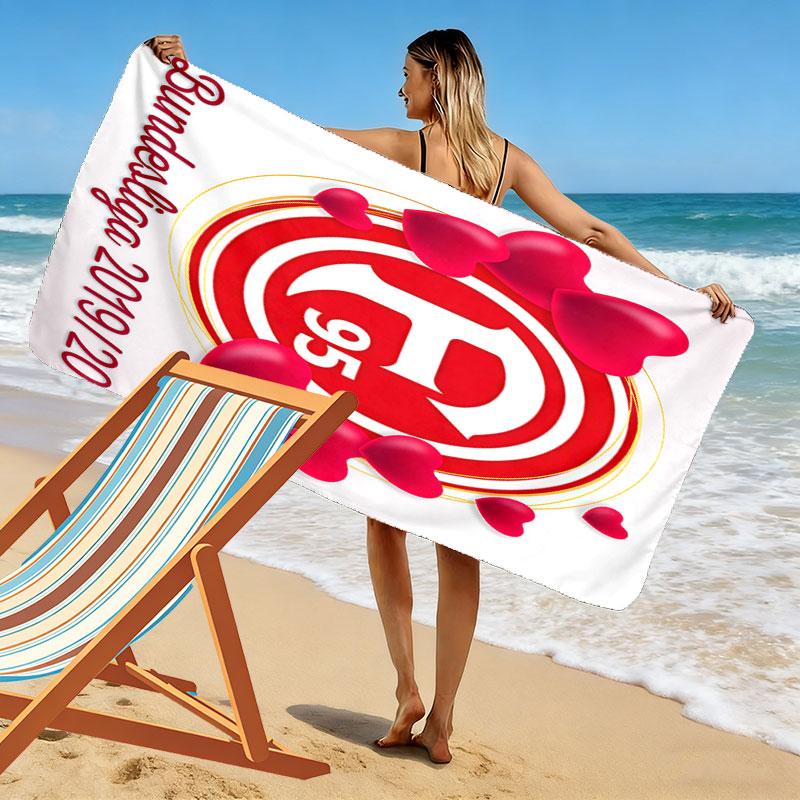 F95 logo Print Beach Towel, Large Soft Quick Dry Towel for Beach Camping Swimming