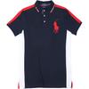 Polo Color Block Big Pony Logo Embroidered Cotton Short Sleeve Polo Shirt Men Tops 710779085-001