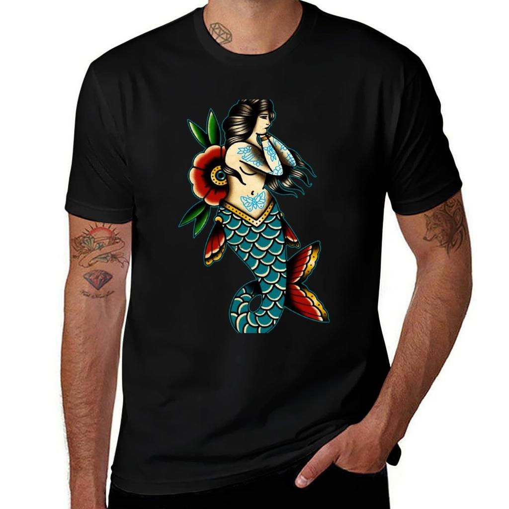Sailor Jerry Mermaid T-Shirt Ultra Soft Breathable Tee Top