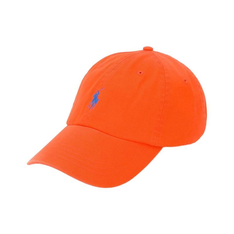 Polo Ralph Lauren Повседневная Простая Вышивка Хлопковая Кепка-Пилотка Унисекс Стиль для Пары Парусный Оранжевый 710667709014