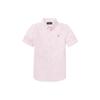 Рубашка поло Осень-Зима 2022 Однотонная Вышитый Маленький Логотип Поло Короткий Рукав Детские Топы Розовый 313680346005