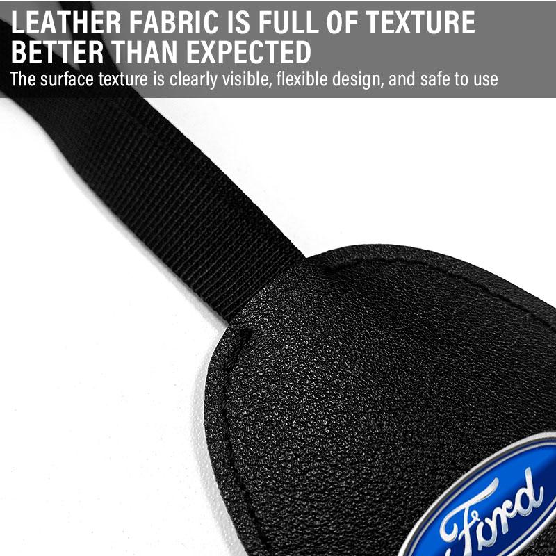 1/2pcs Leather Car Seat Back Hooks Portable Hanging Bag Rack For Ford Focus Mondeo Kuga Fiesta MK7 Escort Explorer Edge 2 4 MK2 MK4