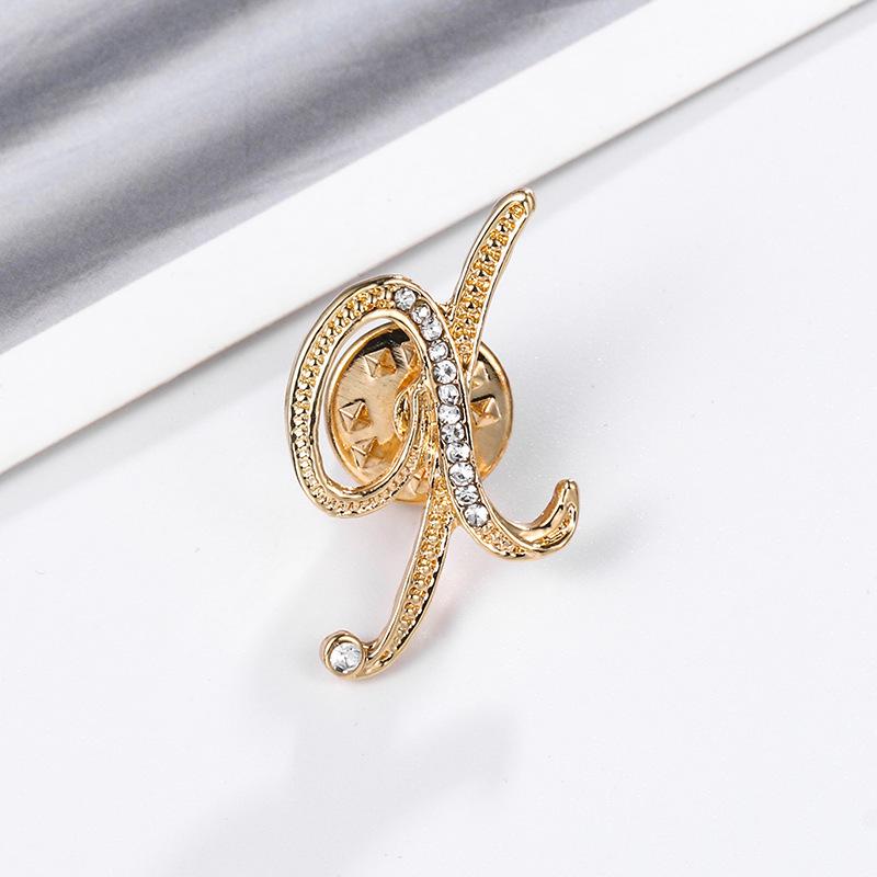 High-Precision Electroplated Vintage Alloy Brooch with Rhinestones