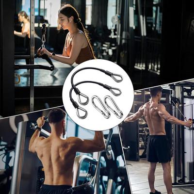 2 шт./комплект Фитнес-блок-ролик Канатное удлинение с карабином Тренажерный удлинительный трос Блочная система Тренировочные насадки для тяги вниз