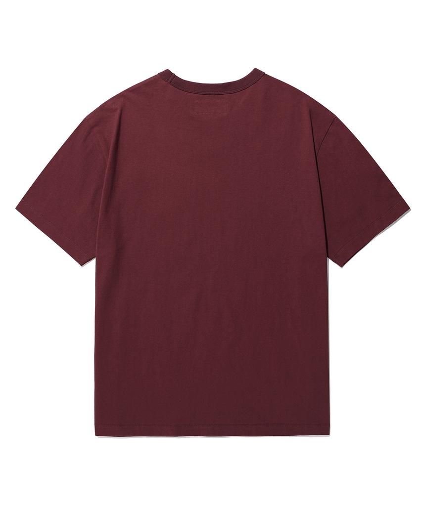 AECA Everyday Aeca Clover Pocket Tee-Burgundy