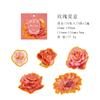 10-Sheet Vintage Gold-Foil Flower Sticker Pack, Retro Hot-Stamped Floral Designs for Journal Embellishment & Scrapbooking