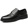 Spring men's shoes leather breathable versatile business casual British Brock leather shoes men's high-end wedding shoes