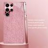Тонкий узор ткани Мадам розовый Стекло Чехол для телефона для Samsung Galaxy S26 S25 S24 S23 S22 S21 FE Ultra Plus Ударопрочный Женский