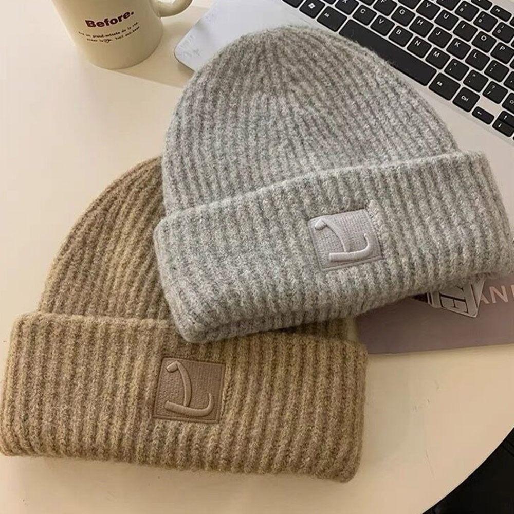 Windproof Beanies Knitted Ear Warmer Cap Casual Hip-hop Bonnet  Women