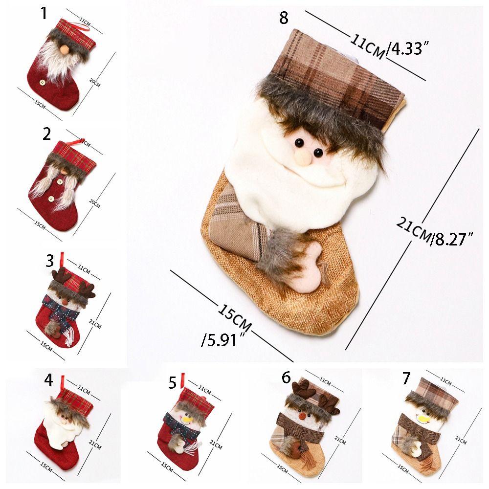 Cute Christmas Sock Hanging Ornaments Cartoon Christmas Tree Pendant Party