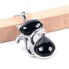 Cute Shape Cat Necklaces Pink Purple Cat Jewelry Necklaces Fashion Stone Pendant  Pet Lovers