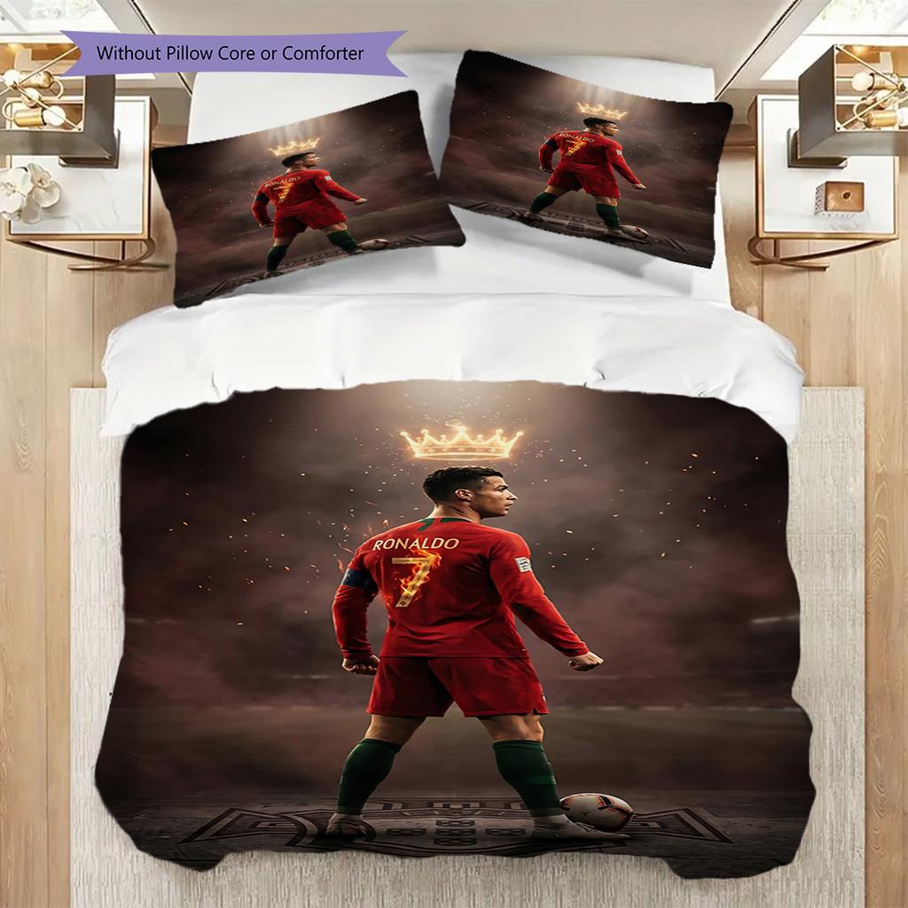 Champion's Crown: Ronaldo's Legacy Bedding (1 * duvet cover + 2 * pillowcase, without core) Duvet cover and pillowcase Christmas birthday gift