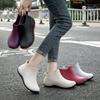 Fashion Ankle Boots for Women New Waterproof Low Top Rain Shoes Women Slip Resistant Fashion with Cotton Rain Boots Women Rubber Shoes