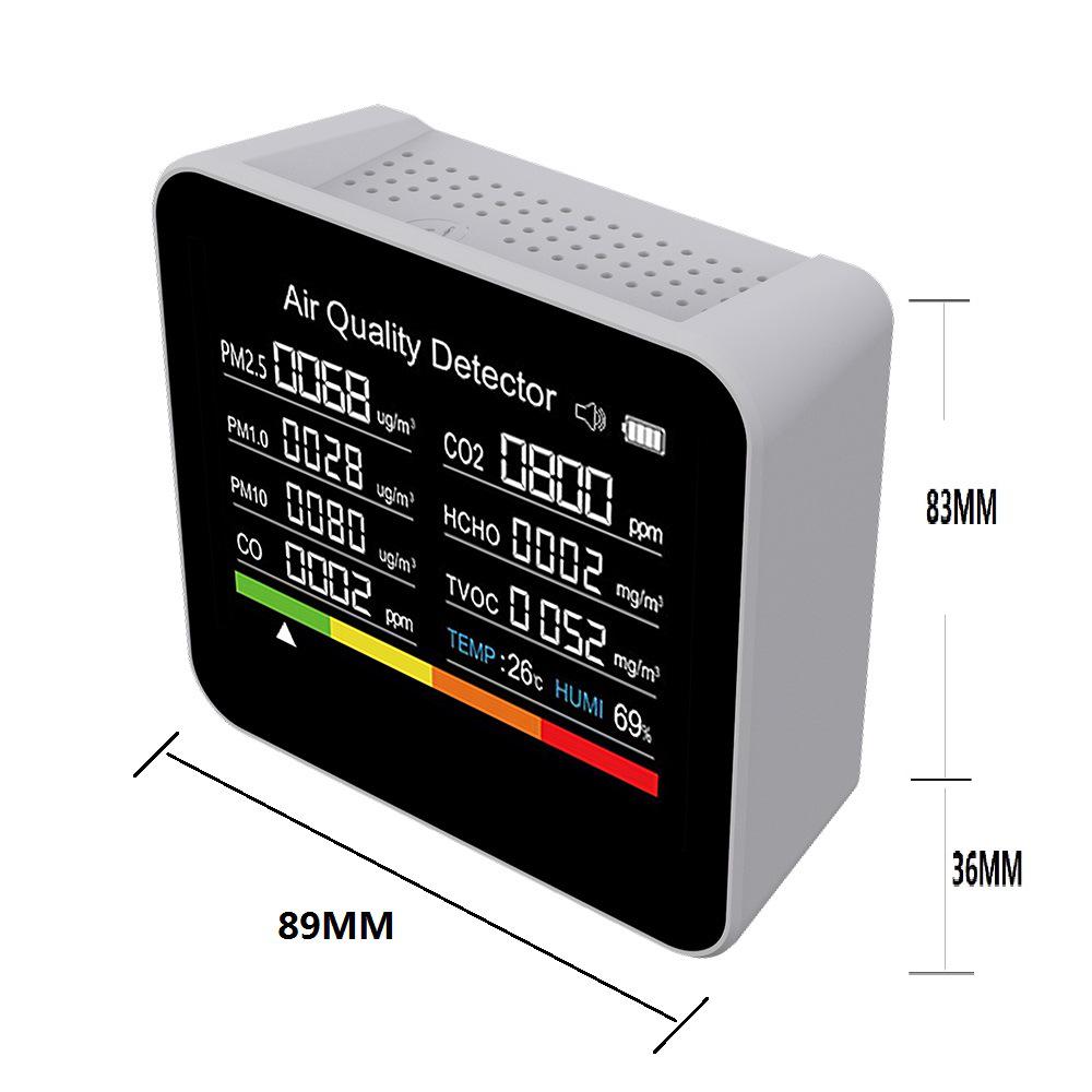 2CO9 CO2 & CO Detector: Monitors PM2.5, Formaldehyde, TVOC for Home Air Quality.