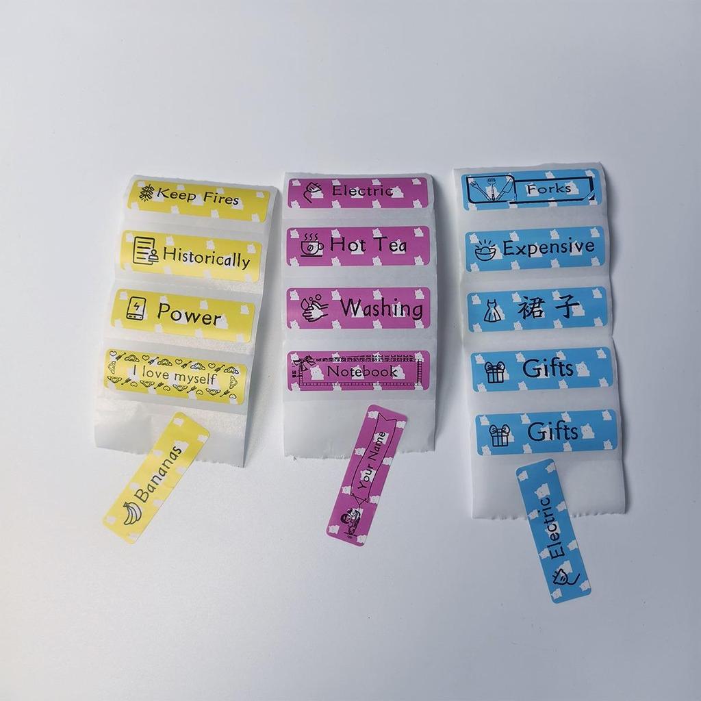 3 рулона термопринтера Бумага Милый медведь 57x30 мм 15 мм Этикетка Наклейка Самоклеящиеся этикетки для мини-портативных термопринтеров