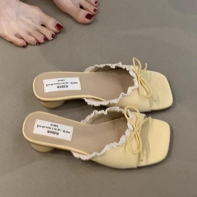 Модные туфли-лодочки женские Модная обувь для платья Элегантные дизайнерские босоножки на каблуке Женские летние 2025 Новые шлепанцы Роскошные Zapatillas De Mujer