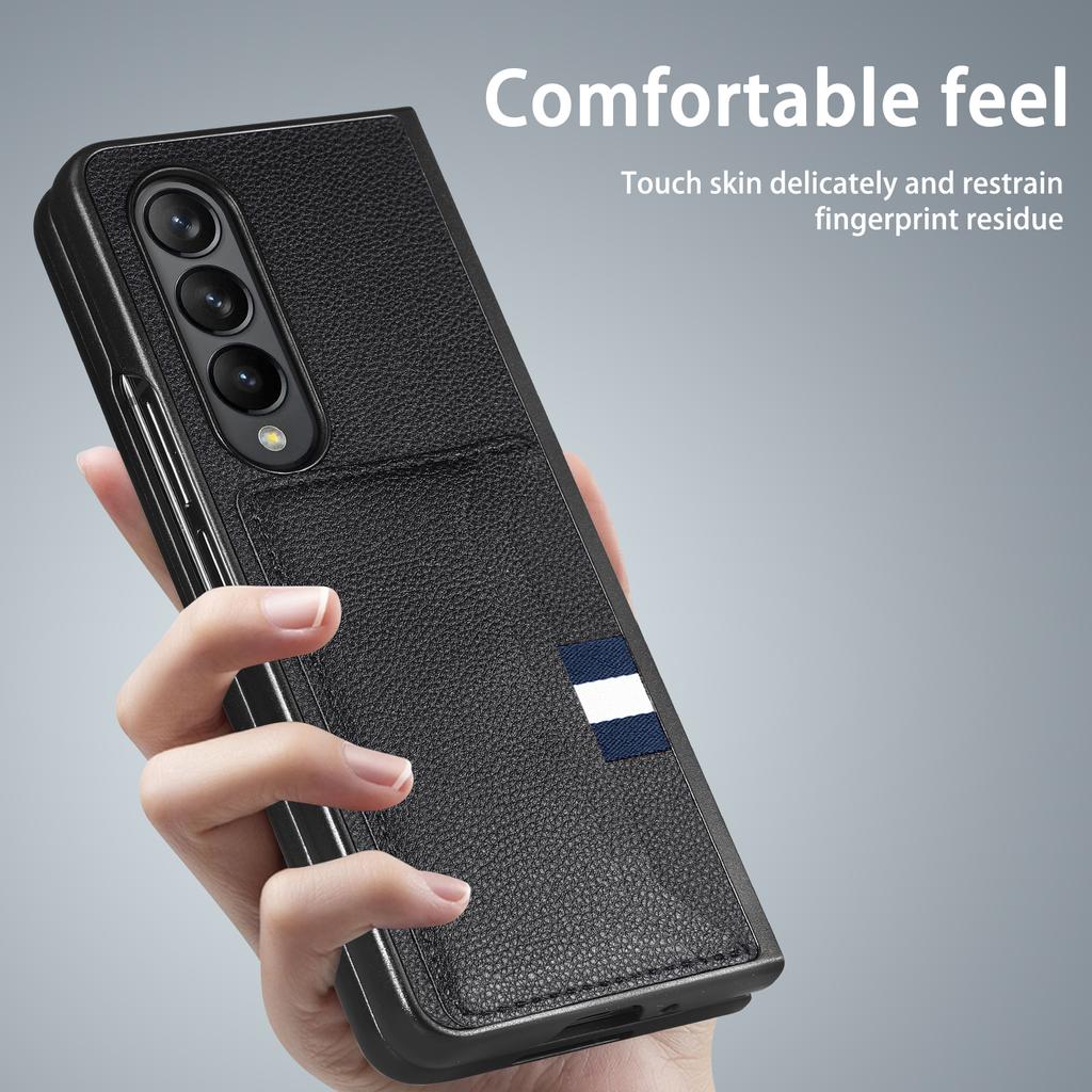 Складной чехол с точным вырезом и защитой от падения для Samsung Galaxy Z Fold 4 Fold4 Fold3 Fold2 Fold 2 3 5g, сумка для телефона с гнездом для карты