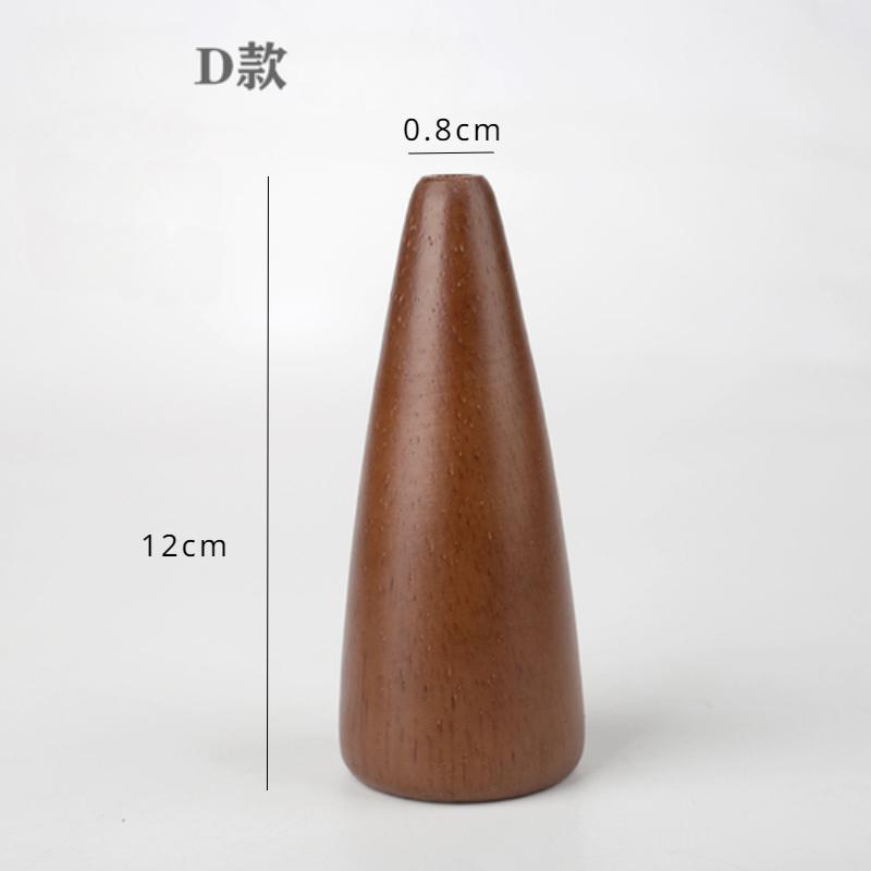 Винтажная ваза из цельного дерева, мини-набор цветов, столешница из сухих цветов, украшение для японской чайной комнаты, деревянный подарок