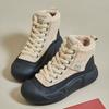 Women's Cotton Shoes Winter Plush Height Increased Ankle Boots Platform Keep Warm High Top Sneakers Thicken Anti Slip Snow Boots