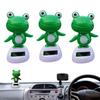 1-10PC Solar Powered Car Dashboard Ornament Cute Animal Frog Bobble Head Toy Decoration Gift for Interior Accessories Auto Table