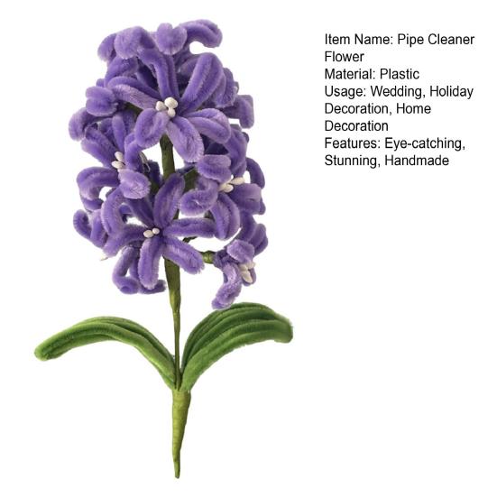 Готовый Синельный Цветок Гиацинт Ручной Работы Искусственный Цветок Поделка для Дня Святого Валентина Свадьбы Гостиной Домашнего Настольного Декора