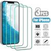 3Pcs Tempered Glass for IPhone 14 13 12 11 Pro Max Screen Protector for iPhone 7 8 15 Plus 12Mini 13Mini SE X XS XR 14Pro Glass