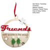 Christmas Friends Sea Glass Decoration Handmade Wooden Xmas Tree Friendship Seaglass Art Hanging Ornament Holiday Party Decor