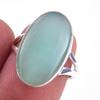 Кольцо из чистого серебра 925 пробы с натуральным хризопразом ручной работы S.6.5 W9t98