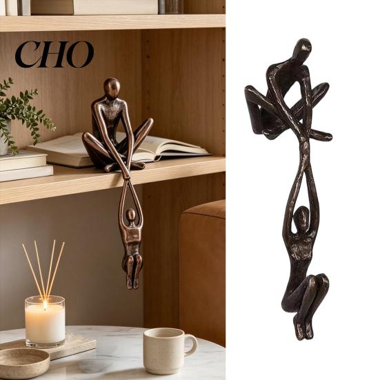 Resin Couple Statue Lover Sculpture Abstract Art Man Lifting Women Vintage Dancing Figurine for Anniversary Wedding Home Shelf Decor