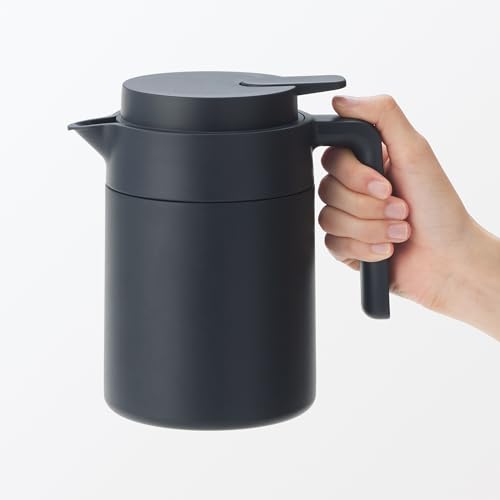 MUJI Изолированный настольный горшок с широким горлышком, легко моющийся, черный, 0,8 л, 84334559