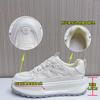 Leather Little White Shoes Women's 2025 Summer New Breathable Mesh Sports Board Shoes Casual Versatile Thick Sole Heightening Women's Shoes