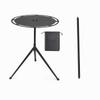 Telescopic Folding Picnic Table Strong Load-bearing Round Camping Table with Light Pole Tripod Storage Bag for BBQ Picnic Hiking