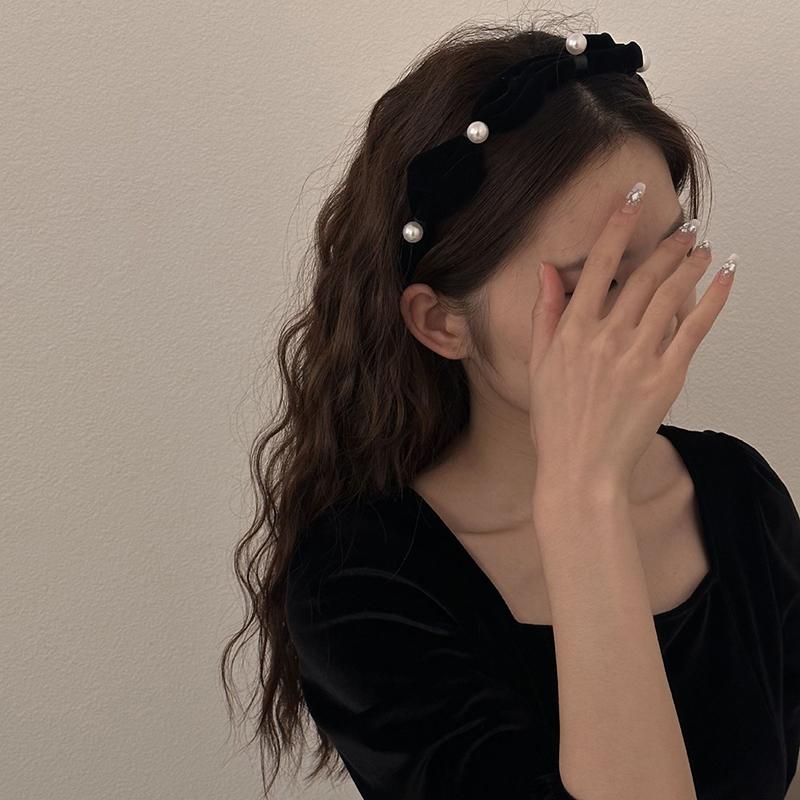 Плиссированные тканевые банты для волос для женщин, элегантные французские темпераментные повязки на голову, аксессуары для волос