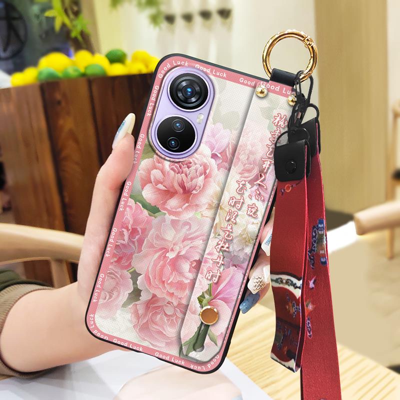 Грязеотталкивающий ремешок на запястье Чехол для телефона Для Blackview A200 Pro Защитный Для мамы Мягкий чехол Противоударный Китайский стиль Кольцо