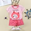 2023 Summer Cotton Children's Short Sleeve T-shirt Set Baby Short Sleeve Shorts Two-piece Set