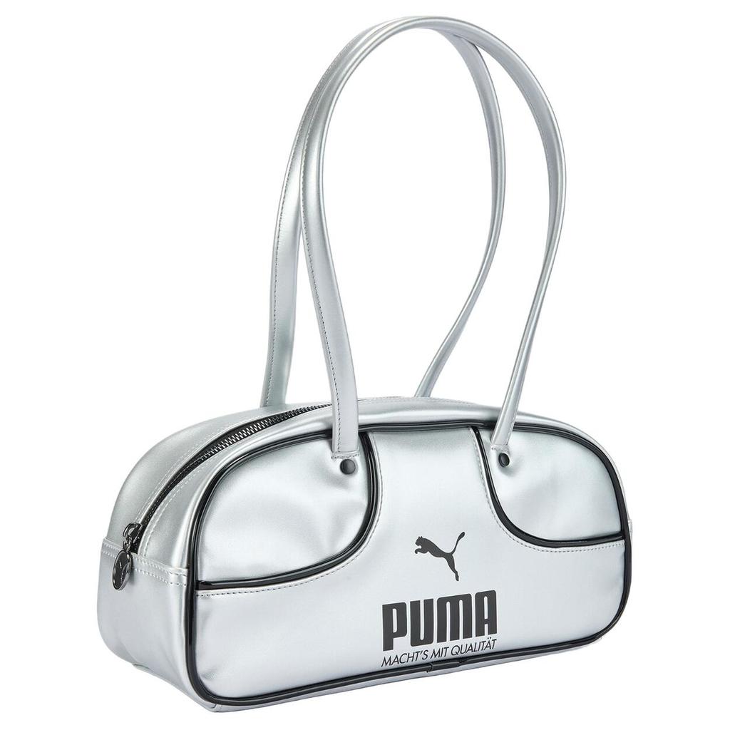 PUMA Artificial Leather Handbag Unisex Silver 093044-01