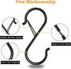 10/5/1PCS Hanging Heavy Duty S Hooks with Safety Buckle Design for Clothes Towel Plants Home Kitchen Door Closet Garden Storage
