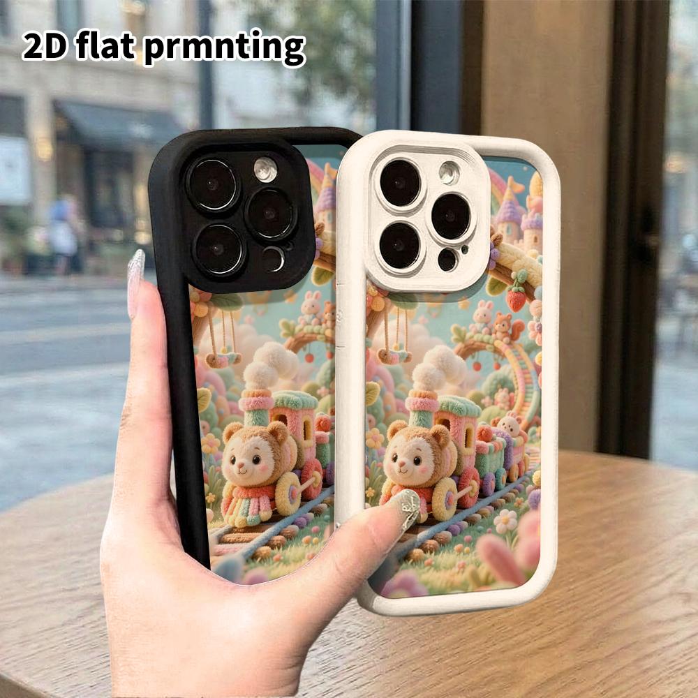 Phone Case: 2D flat, suitable for iPhone 18 17 16 15 14 13 12 Pro protective case, Rainbow Paradise, perfect Christmas and Halloween holiday gift